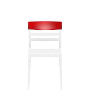 Siesta Moon Chair: SIESTA MOON CHAIR "WHITE/RED" (x4)