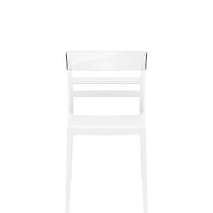 SIESTA MOON CHAIR "WHITE/CLEAR" (x4)