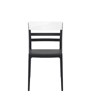 SIESTA MOON CHAIR "BLACK/CLEAR" (x4)