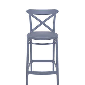 Siesta Cross Bar Stool 65cm: SIESTA CROSS BAR STOOL 65cm "DARK GREY" (x4)