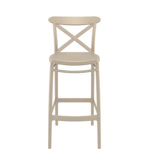 Siesta Cross Bar Stool 75cm: SIESTA CROSS BAR STOOL 75cm "TAUPE" (x4)