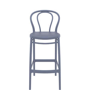 VICTOR COMMERCIAL BAR STOOL 75cm "DARK GREY" (x4)