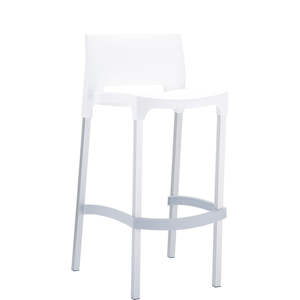 GIO COMMERCIAL BAR STOOL 75cm "WHITE" (x4)