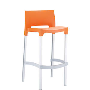GIO COMMERCIAL BAR STOOL 75cm "ORANGE" (x4)