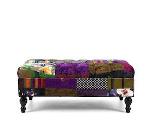 Hotel Ottomans: PATCHWORK STORAGE HOTEL OTTOMAN