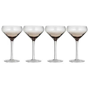 Prism Noir Coupe Glasses | Set of 4