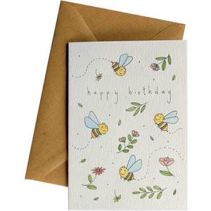 Little Difference Greeting Card - Happy Birthday Bees