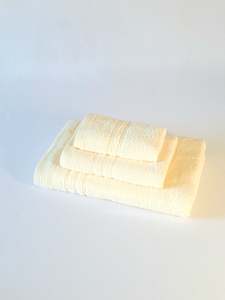 Towels: Bath Towel Set 3 pcs Cream 30x50cm, 50x90cm, 70x140cm