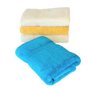 Cotton Bath Towel 70x140 cm, Turquoise, Yellow, Cream