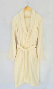 Bathrobes: Varol Cotton Bathrobe Cream