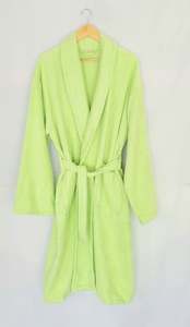 Bathrobes: Varol Cotton Bathrobe Lime
