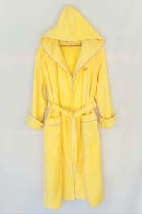 Bathrobes: Lux Varol Bamboo/Cotton Bathrobe Yellow