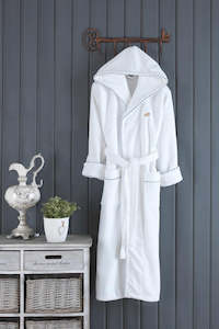 Lux Varol Bamboo/Cotton Bathrobe White
