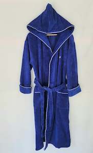Lux Varol Bamboo - Cotton Bathrobe Blue