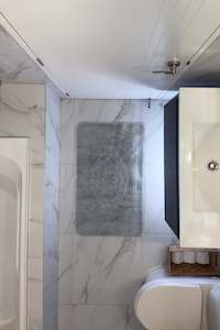 Bath Mat Beatrice Grey antique set (2pcs) Cotton