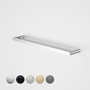 TOWEL RAILS: CAROMA URBANE II 625MM DOUBLE TOWEL RAIL - 5 COLOURS
