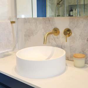 CODE HALO ROUND QUARTZ BASIN 400X400X120MM - 2 COLOURS