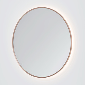 CODE SOLACE ROUND BRUSHED COPPER LED MIRROR - 3 SIZES