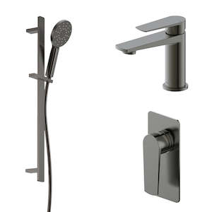 Gunmetal: CODE PURE CONTEMPORARY TAPWARE PACKAGE GUNMETAL
