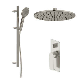 CODE PURE CONTEMPORARY RAINHEAD PACKAGE BRUSHED NICKEL