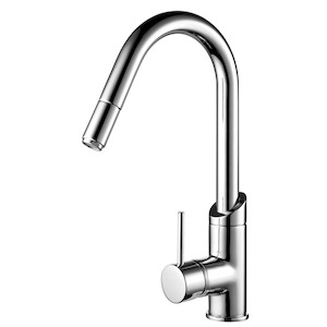 Methven Minimalist Kitchen Taps: METHVEN MINIMALIST GOOSENECK PULLOUT SINK MIXER CHROME