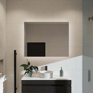 Led Mirrors: NEWTECH AMBIENCE RECTANGLE BACK LIT MIRROR - 5 SIZES