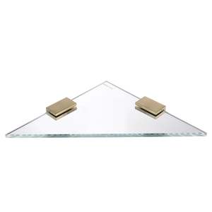 Shower Accessories: CODE VERSA 250 TRIANGLE GLASS BATHROOM SHELF - 7 COLOURS