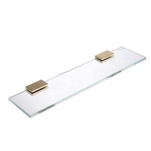 Shower Accessories: CODE VERSA 400 RECTANGLE GLASS BATHROOM SHELF - 7 COLOURS