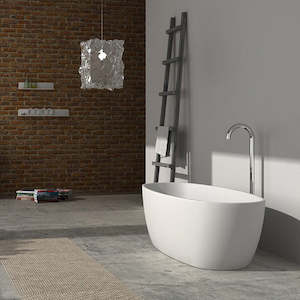 WATERWARE DUBLIN MATTE WHITE ACRYLIC 1650 FREESTANDING BATH