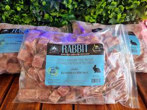 Raw Food: Raw Rabbit Bites Boneless 1kg