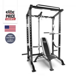MWM4484 Pro Cage System with Lat & Bench Elite Fitness NZ