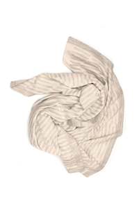 Silk Merino Chevron Baby Blanket in White & Oatmeal