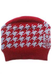 Houndstooth Merino Baby Beanie