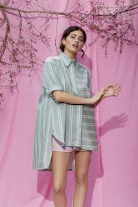 Spring Summer: Shirt Dress in Mint