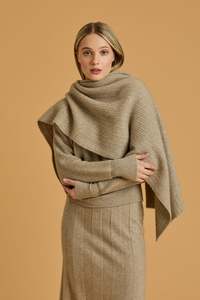Cashmere Cable Travel Wrap