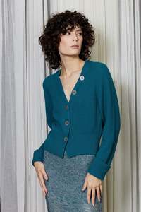Frontpage: Button Up Cardigan in Alpine