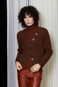 Frontpage: Button Up Cardigan in Nutmeg