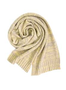 Accessories: Cashmere Possum Houndstooth Scarf in Limoncello Mélange