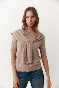 Sweater Scarves: Cashmere Sweater Scarf - Powder Pink