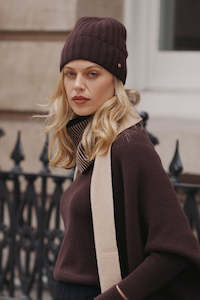 Luxe 1: Luxe Cashmere Ribbed Beanie - Cacao