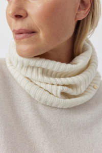 Snoods Bandanas: Cashmere Rib Snood - Cream
