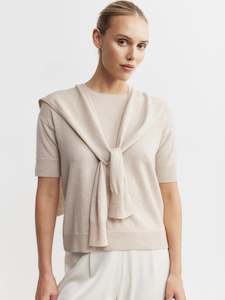 Core Womens: Cashmere Sweater Scarf - Sand