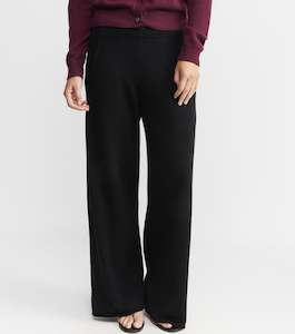 Cashmere Bias Trouser - Black