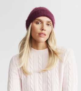 Brushed Cashmere Beanie - Burgundy