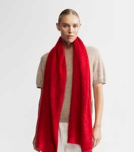 Brushed Cashmere: Brushed Cashmere Wrap - Red