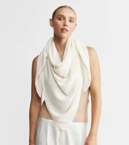 New Accessories Arrivals: Cashmere Triangle Scarf - Cream