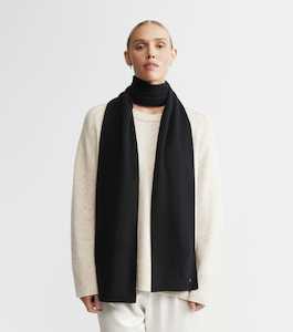 Scarves Snoods: Cashmere Jacquard Scarf - Black