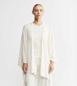 Cashmere Cable Cape - Cream