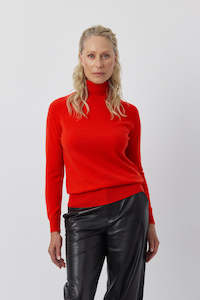 Essential Cashmere Roll Neck - Salsa