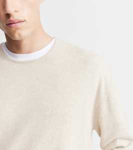 Cashmere Oversized Crew Sweater - Sand
